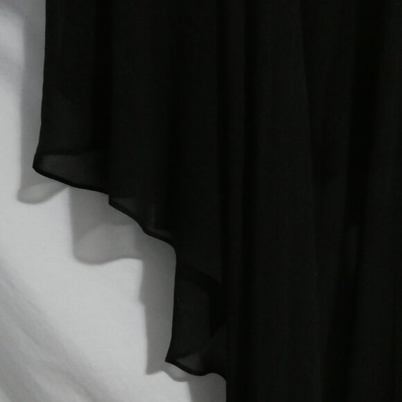 DEX | medium | Black Asymmetrical Skirt Ruffled Bottom | Stretch Waistband | NWT - Picture 12 of 16